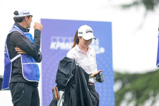 2026 KPMG Women s Irish Open, The K Club, Kildare 29 8 2026 Leona Maguire of Ireland with her caddie Simon Keelan Leona Maguire with Simon Keelan 29 8 2026  Copyright: xx RDR_9452