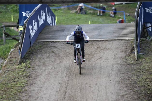 August 29, 2026, Daolasa di Commezzadura, Black Snake, 2026 UCI MTB World Championships Women s Junior Finals, DHI Downhill: Fantine Jeannerod, 24, FRA, Daolasa di Commezzadura, Black Snake, Trento, Italy Copyright: xJustPictures.ch FrancescoxMinghettix jp-en-FrMi-_NG_0100