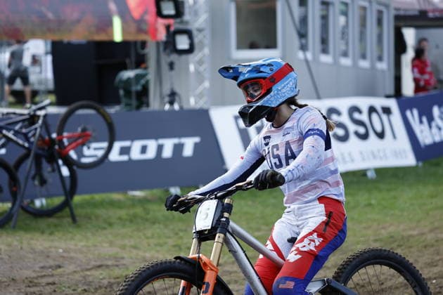 August 29, 2026, Daolasa di Commezzadura, Black Snake, 2026 UCI MTB World Championships Women s Junior Finals, DHI Downhill, Raina Logar, 15, USA, Daolasa di Commezzadura, Black Snake, Trento, Italy Copyright: xJustPictures.ch FrancescoxMinghettix jp-en-FrMi-_NG_0192