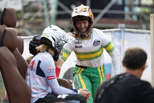 August 29, 2026, Daolasa di Commezzadura, Black Snake, 2026 UCI MTB World Championships Women s Junior Finals, DHI Downhill: Tilly Boadle, 20, from Australia, takes the hot seat for first place at Daolasa di Commezzadura, Black Snake, Trento, Italy Copyright: xJustPictures.ch FrancescoxMinghettix jp-en-FrMi-_NG_0181
