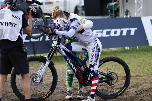 August 29, 2026, Daolasa di Commezzadura, Black Snake, 2026 UCI MTB World Championships Women s Junior Finals, DHI Downhill: Tilly Boadle (20, AUS) defeats Aletha Ostgaard (2, USA) at Daolasa di Commezzadura, Black Snake, Trento, Italy Copyright: xJustPictures.ch FrancescoxMinghettix jp-en-FrMi-_NG_0408