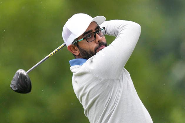 SUTTON COLDFIELD, ENGLAND - AUG 29: Yuvraj Sandhu (IND) plays from the third tee during delayed play in Round 2 at the 2026 Husqvarna British Masters at The Belfry, Sutton Coalfield on August 29, 2026 in Warwickshire, England The 2026 Husqvarna British Masters