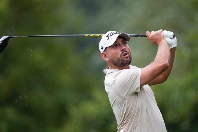 SUTTON COLDFIELD, ENGLAND - AUG 29: Alexander Levy (FRA) plays from the third tee during delayed play in Round 2 at the 2026 Husqvarna British Masters at The Belfry, Sutton Coalfield on August 29, 2026 in Warwickshire, England The 2026 Husqvarna British Masters