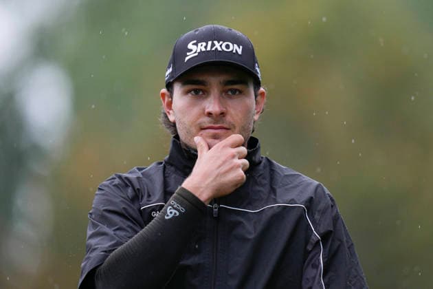 SUTTON COLDFIELD, ENGLAND - AUG 29: Maximilian Steinlechner (AUT) walks from the third tee during delayed play in Round 2 at the 2026 Husqvarna British Masters at The Belfry, Sutton Coalfield on August 29, 2026 in Warwickshire, England The 2026 Husqvarna British Masters
