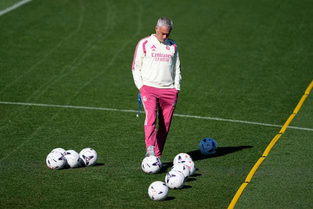 August 29, 2026, Valdebebas, Madrid, Spain: Jose Mourinho during the training day of Real Madrid ahead the Spanish League, LaLiga EA Sports, football match against Malaga CF at Ciudad Deportiva Real Madrid on August 29, 2026, in Valdebebas, Madrid, Spain. Valdebebas Spain - ZUMAa181 20260829_zaa_a181_013 Copyright: xOscarxJ.xBarrosox