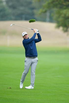 SUTTON COLDFIELD, ENGLAND - AUG 29: Bernd Wiesberger (AUT) plays from the 4th fairway during delayed play in Round 2 at the 2026 Husqvarna British Masters at The Belfry, Sutton Coalfield on August 29, 2026 in Warwickshire, England The 2026 Husqvarna British Masters