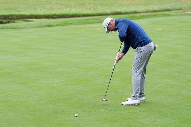 SUTTON COLDFIELD, ENGLAND - AUG 29: Bernd Wiesberger (AUT) putts on the 4th green during delayed play in Round 2 at the 2026 Husqvarna British Masters at The Belfry, Sutton Coalfield on August 29, 2026 in Warwickshire, England The 2026 Husqvarna British Masters