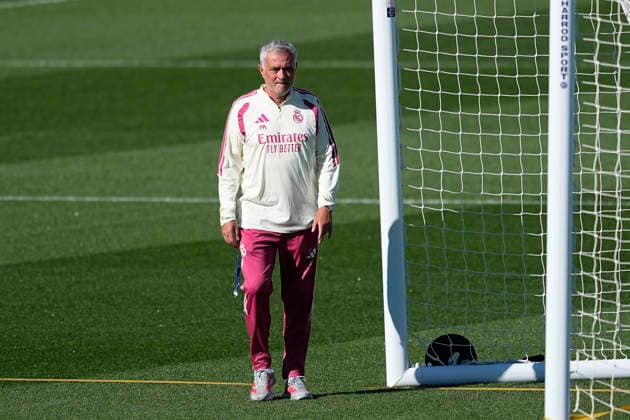 August 29, 2026, Valdebebas, Madrid, Spain: Jose Mourinho during the training day of Real Madrid ahead the Spanish League, LaLiga EA Sports, football match against Malaga CF at Ciudad Deportiva Real Madrid on August 29, 2026, in Valdebebas, Madrid, Spain. Real Madrid Training And press conference, PK, Pressekonferenz - LaLiga EA Sports  - ZUMAa181 20260829_zaa_a181_018 Copyright: xOscarxJ.xBarrosox