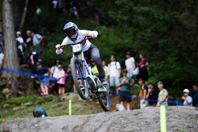 2026 UCI Mountain Bike World Championships Picture by Ed Sykes SWpix.com - 29 08 2026 - Cycling - 2026 UCI Mountain Bike World Championships - Val di Sole, Trentino, Italy - Downhill (DHI) Final - Women Elite - Emily Carrick-Anderson (Great Britain) Copyright: x xSWpix.comx(t axPhotographyxHubxLtd)xEdxSykes SWpix.comx SWP-3030-20995