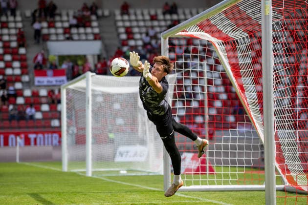 Northeast Regional League: FC Rot-Weiß Erfurt vs. BFC Preussen Erfurt, August 29, 2026; Warm-up: Lorenz Otto; 1. FC Rot-Weiß Erfurt; Northeast Regional League: FC Rot-Weiß Erfurt vs. BFC Preussen, Steigerwaldstadion, Erfurt, August 29, 2026 Copyright: xBEAUTIFULxSPORTS Duehringx