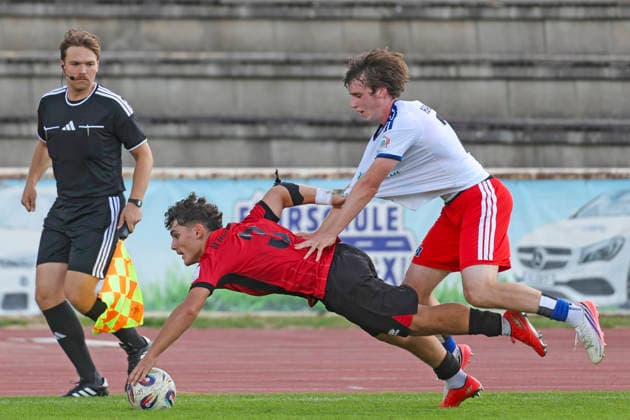 Soccer DFB Junior Cup SV Wehen Wiesbaden Hamburger SV August 29, 2008, MOHAMED FELDER (SVWW), HENRIK BOMERS (HSV),