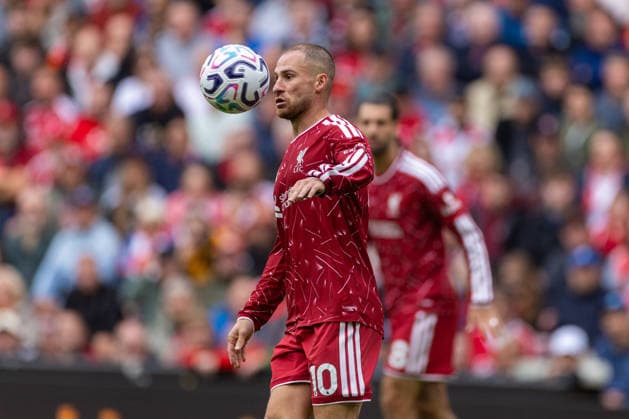 Football - FA Premier League - Liverpool FC v Nottingham Forest FC LIVERPOOL, ENGLAND - Saturday, August 29, 2026: Liverpool s Alexis Mac Allister during the FA Premier League match between Liverpool FC and Nottingham Forest FC at Anfield. (Photo by David Rawcliffe Propaganda) LIVERPOOL Anfield MERSEYSIDE ENGLAND  Copyright: xDavidxRawcliffex P2026-08-29-Liverpool_Nottingham_Forest-14