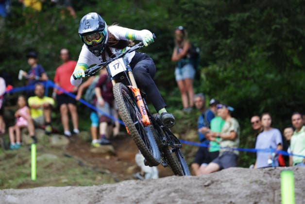 2026 UCI Mountain Bike World Championships Picture by Ed Sykes SWpix.com - 29 08 2026 - Cycling - 2026 UCI Mountain Bike World Championships - Val di Sole, Trentino, Italy - Downhill (DHI) Final - Women Elite - Sacha Mills (Australia) Copyright: x xSWpix.comx(t axPhotographyxHubxLtd)xEdxSykes SWpix.comx SWP-3030-21007