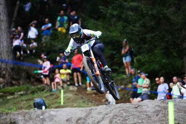 2026 UCI Mountain Bike World Championships Picture by Ed Sykes SWpix.com - 29 08 2026 - Cycling - 2026 UCI Mountain Bike World Championships - Val di Sole, Trentino, Italy - Downhill (DHI) Final - Women Elite - Sacha Mills (Australia) Copyright: x xSWpix.comx(t axPhotographyxHubxLtd)xEdxSykes SWpix.comx SWP-3030-21008