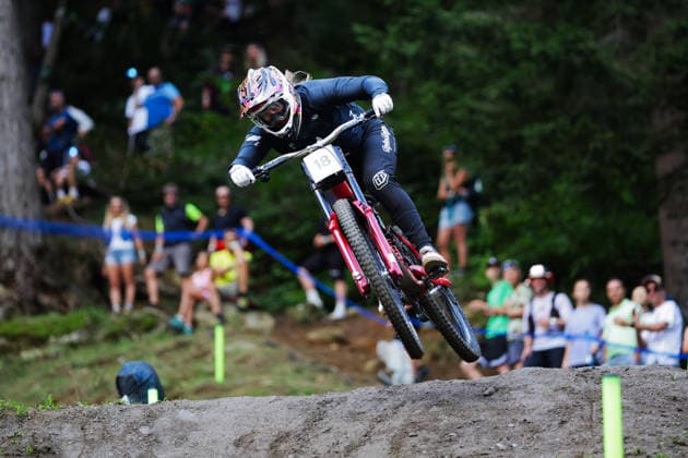 2026 UCI Mountain Bike World Championships Picture by Ed Sykes SWpix.com - 29 08 2026 - Cycling - 2026 UCI Mountain Bike World Championships - Val di Sole, Trentino, Italy - Downhill (DHI) Final - Women Elite - Kate Hastings (New Zealand) Copyright: x xSWpix.comx(t axPhotographyxHubxLtd)xEdxSykes SWpix.comx SWP-3030-21011