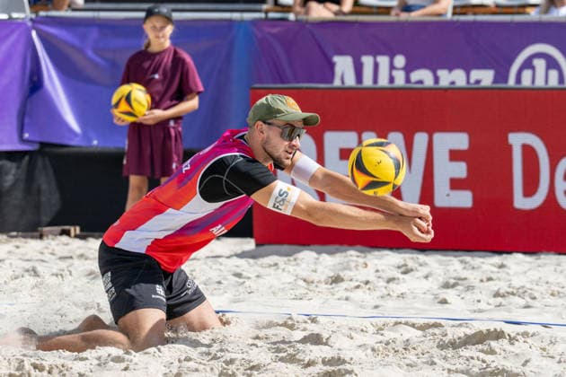 German Beach Championship (German Beach Volleyball Championship) Dortmund, Germany August 29, 2026 DORTMUND, GERMANY AUGUST 29 Benedikt Sagstetter Player 1, Eintracht Spontent during the German Beach Championship (German Beach Volleyball Championship) in Dortmund on August 29, 2026, in Dortmund, Germany Copyright: xBEAUTIFULxSPORTS PeterxWeberx