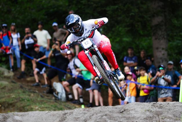 2026 UCI Mountain Bike World Championships Picture by Ed Sykes SWpix.com - 29 08 2026 - Cycling - 2026 UCI Mountain Bike World Championships - Val di Sole, Trentino, Italy - Downhill (DHI) Final - Women Elite - Harriet Harnden (Great Britain) Copyright: x xSWpix.comx(t axPhotographyxHubxLtd)xEdxSykes SWpix.comx SWP-3030-21025