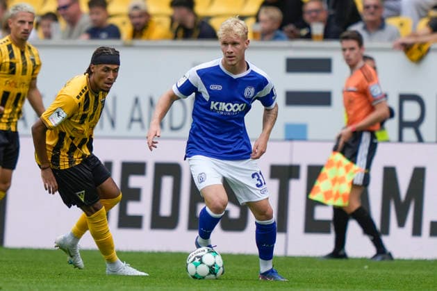 August 29, 2026, Tivoli, Aachen, GER, 3rd Division, Matchday 3: Alemannia Aachen vs. SV Meppen, Luca Prasse, SV Meppen 31. DFL regulations prohibit any use of photographs as image sequences and or quasi-video. Aachen, NRW, Tivoli