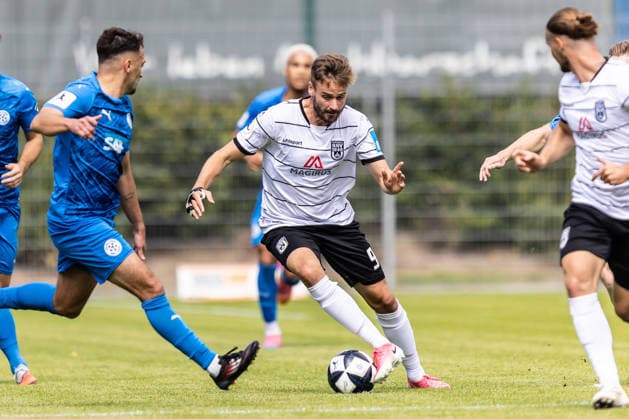 FC Astoria Walldorf vs. SSV Ulm 1846 Soccer, Regionalliga, Matchday 4, Dietmar Hopp Sportpark Walldorf August 29, 2026 Lucas Röser SSV Ulm 1846 Soccer, 09 FC Astoria Walldorf vs. SSV Ulm 1846 Soccer, Regional League, Matchday 4, Dietmar Hopp Sportpark, Walldorf, August 29, 2026. Photo by Lucca Fundel, Walldorf, Dietmar Hopp Sportpark, Baden-Württemberg, Germany
