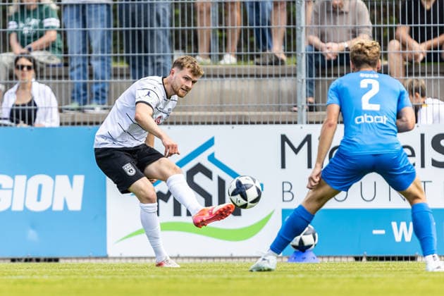 FC Astoria Walldorf vs. SSV Ulm 1846 Soccer, Regionalliga, Matchday 4, Dietmar Hopp Sportpark, Walldorf, August 29, 2026; Steffen Meuer; SSV Ulm 1846; Soccer, 18 FC Astoria Walldorf vs. SSV Ulm 1846; Soccer, Regionalliga, Matchday 4, Dietmar Hopp Sportpark, Walldorf, August 29, 2026; Photo by Lucca Fundel, Walldorf, Dietmar Hopp Sportpark, Baden-Württemberg, Germany