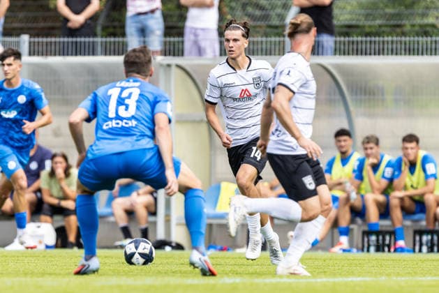 FC Astoria Walldorf vs. SSV Ulm 1846 Soccer, Regionalliga, Matchday 4, Dietmar Hopp Sportpark Walldorf August 29, 2026 Karl Kempf SSV Ulm 1846 Soccer, Football, Regional League, Matchday 4, Dietmar Hopp Sportpark Walldorf, August 29, 2026; Photo by Lucca Fundel, Walldorf, Dietmar Hopp Sportpark, Baden-Württemberg, Germany