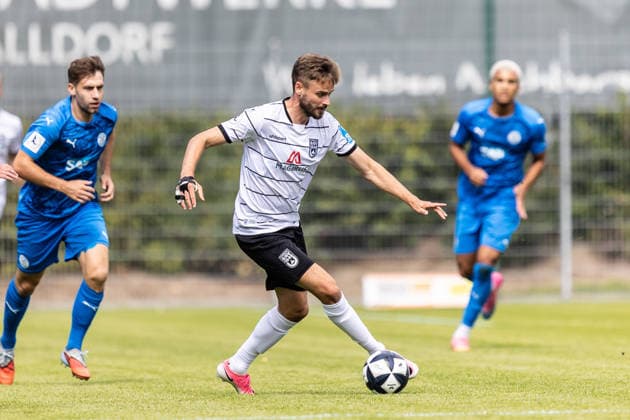 FC Astoria Walldorf vs. SSV Ulm 1846 Soccer, Regionalliga, Matchday 4, Dietmar Hopp Sportpark Walldorf August 29, 2026 Lucas Röser SSV Ulm 1846 Soccer, 09 FC Astoria Walldorf vs. SSV Ulm 1846 Soccer, Regional League, Matchday 4, Dietmar Hopp Sportpark, Walldorf, August 29, 2026. Photo by Lucca Fundel, Walldorf, Dietmar Hopp Sportpark, Baden-Württemberg, Germany
