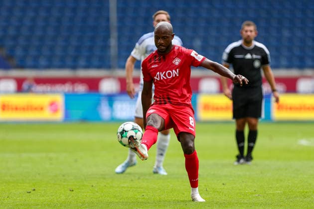 August 29, 2026, GER, Soccer, Men s, 3rd Division, 2026–2027 Season, MSV Duisburg vs. FC Würzburger Kickers, David Kinsombi, Würzburg in action with the ball, individual play, Duisburg, Schauinsland, Reisen Arena, North Rhine-Westphalia, Germany Copyright: xAdrianxSchlüterx