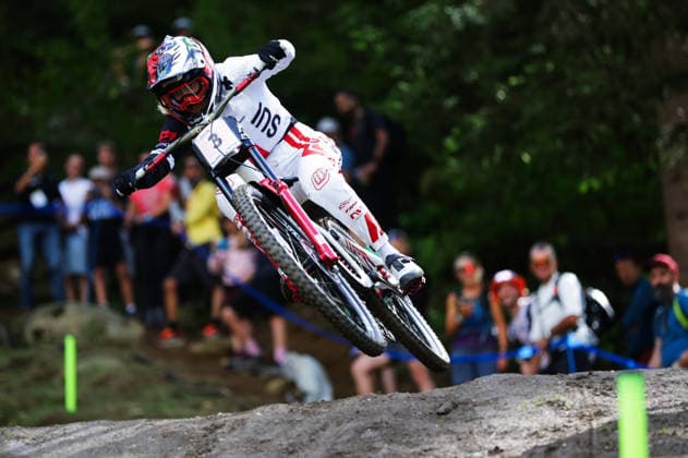 2026 UCI Mountain Bike World Championships Picture by Ed Sykes SWpix.com - 29 08 2026 - Cycling - 2026 UCI Mountain Bike World Championships - Val di Sole, Trentino, Italy - Downhill (DHI) Final - Women Elite - Lisa Baumann (Switzerland) Copyright: x xSWpix.comx(t axPhotographyxHubxLtd)xEdxSykes SWpix.comx SWP-3030-21052