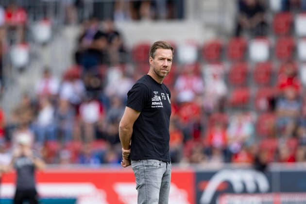 Northeast Regional League: FC Rot Weiß Erfurt vs. BFC Preussen Erfurt, August 29, 2026; Fabian Gerber, Coach of FC Rot Weiß Erfurt; Northeast Regional League: FC Rot Weiß Erfurt vs. BFC Preussen, Steigerwaldstadion, Erfurt, August 29, 2026 Copyright: xBEAUTIFULxSPORTS Duehringx