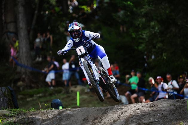 2026 UCI Mountain Bike World Championships Picture by Ed Sykes SWpix.com - 29 08 2026 - Cycling - 2026 UCI Mountain Bike World Championships - Val di Sole, Trentino, Italy - Downhill (DHI) Final - Women Elite - Marine Cabirou (France) Copyright: x xSWpix.comx(t axPhotographyxHubxLtd)xEdxSykes SWpix.comx SWP-3030-21057
