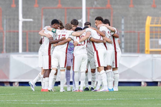 FC Augsburg II team, players on the field during the match between FC Augsburg II and SC Eltersdorf, soccer, men s, Bavarian Regional League, 2026–2027, Matchday 6 on August 29, 2026, in Augsburg, Rosenaustadion, Bavaria, Germany