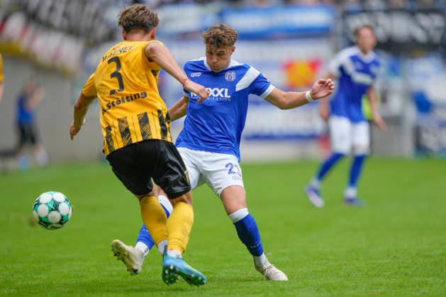 August 29, 2026, Tivoli, Aachen, GER, 3rd Division, Matchday 3: Alemannia Aachen vs. SV Meppen, Niclas Wessels, SV Meppen 23. DFL regulations prohibit any use of photographs as image sequences and or quasi-video. Aachen, North Rhine-Westphalia, Tivoli