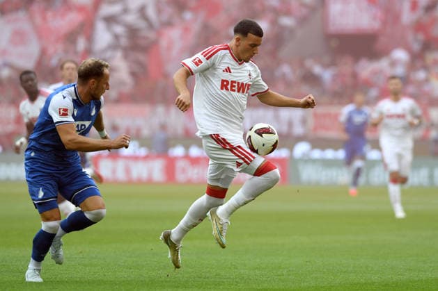 Vladimir Coufal (TSG Hoffenheim) und Said El Mala (1. FC Koeln) im Zweikampf waehrend des Spiels der 1. Bundesliga zwischen 1. FC Koeln und TSG Hoffenheim, RheinEnergieStadion am 29. August 2026 in Koeln, Deutschland. (Foto von Ralf Treese DeFodi Images) +++ Vladimir Coufal (TSG Hoffenheim) und Said El Mala (1. FC Koeln) battle for the ball during the Bundesliga match between 1. FC Koeln and TSG Hoffenheim at RheinEnergieStadion on August 29, 2026 in Cologne, Germany. (Photo by Ralf Treese DeFodi Images) DFB DFL REGULATIONS PROHIBIT ANY USE OF PHOTOGRAPHS AS IMAGE SEQUENCES AND OR QUASI-VIDEO. (Photo by Ralf Treese DeFodi Images) - *** Vladimir Coufal of TSG Hoffenheim and Said El Mala of 1. FC Köln battle for the ball during the Bundesliga match between 1. FC Köln and TSG Hoffenheim at RheinEnergieStadion on August 29, 2026, in Cologne, Germany. Photo by Ralf Treese, DeFodi Images. Vladimir Coufal of TSG Hoffenheim and Said El Mala of 1. FC Köln battle for the ball during the Bundesliga match between 1. FC Köln and TSG Hoffenheim at RheinEnergieStadion on August 29, 2026 in Cologne, Germany. Photo by Ralf Treese, DeFodi Images. DFB and DFL regulations prohibit any use of photographs as image sequences and or quasi-video. Photo by Ralf Treese, DeFodi Images.