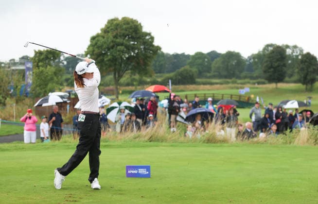 2026 KPMG Women s Irish Open, The K Club, Kildare 29 8 2026 Leona Maguire of Ireland tees on the 17th Leona Maguire tees on the 17th 29 8 2026  Copyright: xx ISS_1095