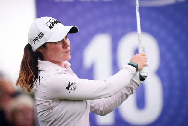 2026 KPMG Women s Irish Open, The K Club, Kildare 29 8 2026 Leona Maguire of Ireland tees on the 18th Leona Maguire tees on the 18th 29 8 2026  Copyright: xx RDR_2387A