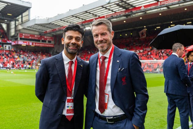 Football - FA Premier League - Liverpool FC v Nottingham Forest FC LIVERPOOL, ENGLAND - Saturday, August 29, 2026: Liverpool s vice-chairman Amit Bhatia and CEO Billy Hogan before the FA Premier League match between Liverpool FC and Nottingham Forest FC at Anfield. (Photo by David Rawcliffe Propaganda) LIVERPOOL Anfield MERSEYSIDE ENGLAND  Copyright: xDavidxRawcliffex P2026-08-29-Liverpool_Nottingham_Forest-137