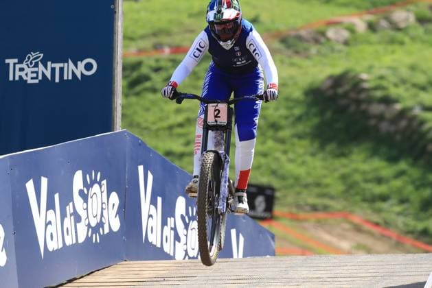 Mountain Bike Cycling World Championships UCI 2026 Pierre Teyssot MAXPPP ; Mountain Bike Cycling World Championships UCI 2026 in Commezzadura on August 29, 2026. Women Elite Dwonhill, in action Marine Cabirou (FRA) Pierre Teyssot Maxppp Commezzadura Trentino Italy  Copyright: xMAXPPPxPierrexTeyssotx TEY26857 TEY26857