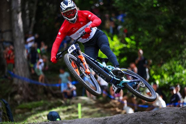 2026 UCI Mountain Bike World Championships Picture by Ed Sykes SWpix.com - 29 08 2026 - Cycling - 2026 UCI Mountain Bike World Championships - Val di Sole, Trentino, Italy - Downhill (DHI) Final - Men Elite - Jakob Jewett (Canada) Copyright: x xSWpix.comx(t axPhotographyxHubxLtd)xEdxSykes SWpix.comx SWP-3030-21085