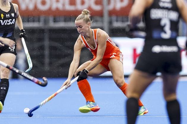 AMSTELVEEN - Felice Albers of the Netherlands during the Hockey World Cup final between the Netherlands and Argentina at the Wagener Stadium. SEM VAN DER WAL ANP xVIxANPxSportx xxANPxIVx 566506841 originalFilename: 566506841.jpg