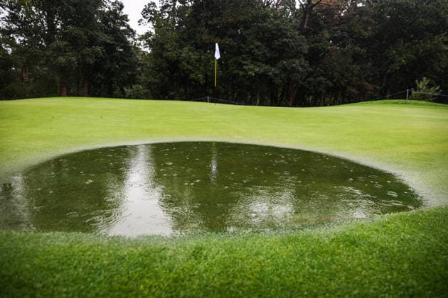 2026 KPMG Women s Irish Open, The K Club, Kildare 29 8 2026 A view of the wet conditions on the 9th green A view of the wet conditions on the 9th green 29 8 2026  Copyright: xx RDR_3187A