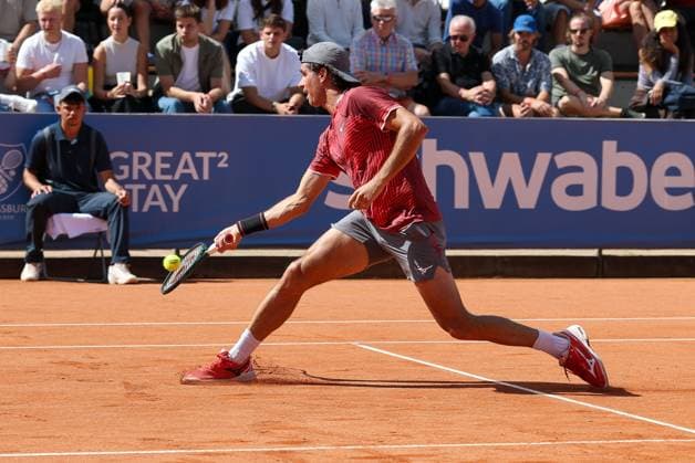 Pictured: Facundo Mena (ARG), Facundo Mena (ARG) vs. Cezar Cretu (ROU), ATP Challenger Schwaben Open, Men s, Tennis, Final, Singles, August 29, 2026, Augsburg, Bavaria, Germany Copyright: xkolbert-press ChristianxKolbertx