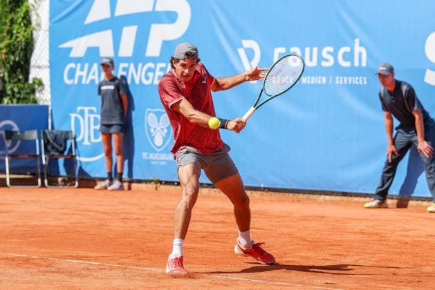 Pictured: Facundo Mena (ARG), Facundo Mena (ARG) vs. Cezar Cretu (ROU), ATP Challenger Schwaben Open, Men s, Tennis, Final, Singles, August 29, 2026, Augsburg, Bavaria, Germany Copyright: xkolbert-press ChristianxKolbertx