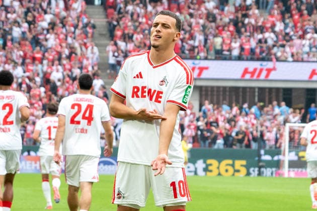 Deutschland: 1. Bundesliga 2026 2027, 1. Spieltag, 1.FC Köln vs TSG Hoffenheim, Samstag, 29.08.2026 RheinEnergier-Stadion (Köln-Nordrhein-Westfalen): Tor und Torjubel zum 1:1 durch Said El Mala (1.FC Köln, 10). Freude, Emotionen, Jubel und Jan Thielmann (1.FC Köln, 29) Köln RheinEnergie-Stadion Deutschland *** Germany 1 Bundesliga 2026–2027, Matchday 1, 1. FC Köln vs. TSG Hoffenheim, Saturday, August 29, 2026, RheinEnergie Stadium, Cologne, North Rhine-Westphalia; goal and celebration of the 1–1 equalizer by Said El Mala of 1. FC Köln, 10; joy, emotions, and cheers; and Jan Thielmann of 1. FC Köln, 29; Cologne, RheinEnergie Stadium, Germany Copyright: xOrhanxHabashx