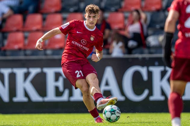 Luca Molinari, SG Sonnenhof Großaspach, 21, SG Sonnenhof Großaspach vs. FC Ingolstadt 04, soccer, 3rd Division, Matchday 3, August 29, 2026, DFB regulations prohibit any use of photographs as image sequences and or quasi-video. Aspach, Baden-Württemberg, Germany Copyright: xkolbert-press PhilipxZieglerx