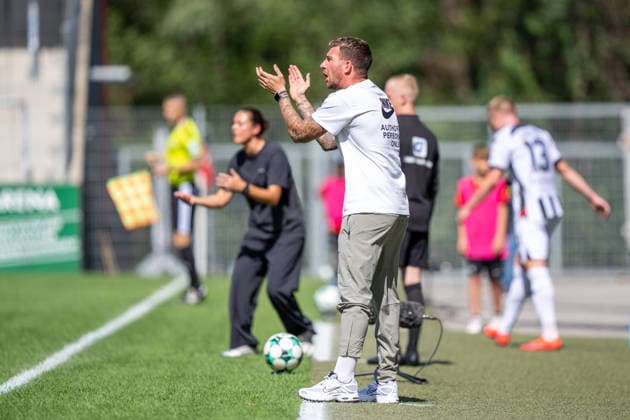 Pascal Reinhardt, Coach of SG Sonnenhof Großaspach; SG Sonnenhof Großaspach vs. FC Ingolstadt 04; Soccer; 3rd Division; Matchday 3; August 29, 2026; DFB regulations prohibit any use of photographs as image sequences and or quasi-video. Aspach, Baden-Württemberg, Germany Copyright: xkolbert-press PhilipxZieglerx