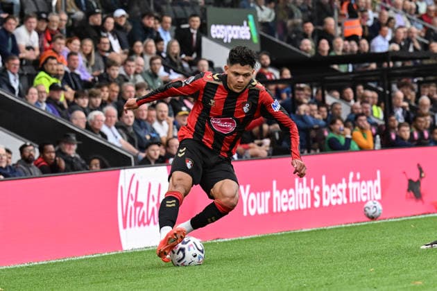 Bournemouth v Everton Premier League Evanilson of Bournemouth on the attack during the Premier League match at the Vitality Stadium, Bournemouth 29 08 2026 UK Newspapers OUT Copyright: xJeremyxLandeyx FIL-23853-0037