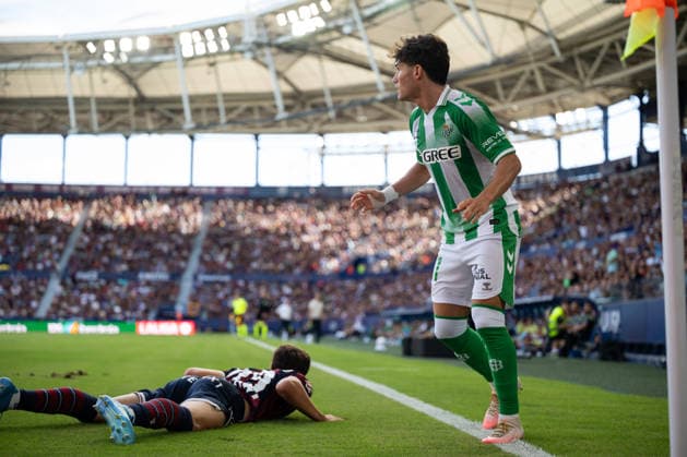 ESP LaLiga EA Sports UD Levante vs. Real Betis: Nacho Perez of Levante and Fran Garcia of Real Betis during the LaLiga EA Sports match between UD Levante and Real Betis, played at Ciudad de Valencia Stadium in Valencia on August 29, 2026, in Valencia, Spain. Soccer Copyright: xAgenciaxLOFx
