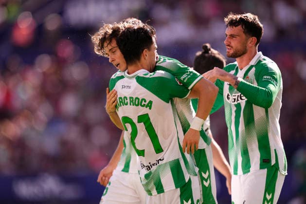 Levante UD v Real Betis Balompie - LaLiga EA Sports 2026 27 Rodrigo Riquelme left winger of Betis and Spain celebrates after scoring his sides first goal during the LaLiga EA Sports 2026 27 match between Levante UD and Real Betis Balompie at Ciutat de Valencia on August 29, 2026 in Valencia, Spain. Valencia Spain  Copyright: xJosexBretonx originalFilename:bretonhernandez-levanteu260829_npn6j.jpg