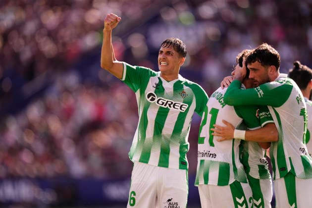 Levante UD v Real Betis Balompie - LaLiga EA Sports 2026 27 Rodrigo Riquelme left winger of Betis and Spain celebrates after scoring his sides first goal during the LaLiga EA Sports 2026 27 match between Levante UD and Real Betis Balompie at Ciutat de Valencia on August 29, 2026 in Valencia, Spain. Valencia Spain  Copyright: xJosexBretonx originalFilename:bretonhernandez-levanteu260829_npsUo.jpg