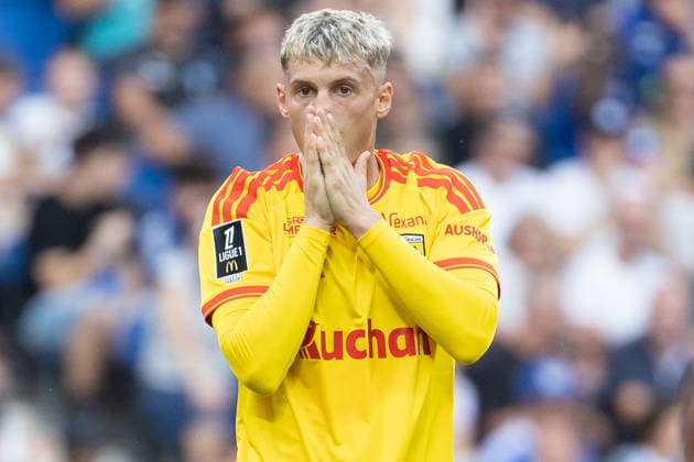 Michael Cuisance (Lens) seen during Ligue 1 26 27 game between teams of RSC Strasbourg and RC Lens at Stade de la Meinau (Benjamin Faes Ball Raw Images) Strasbourg Stade de la Meinau France Copyright: xBenjaminxFaesx 0W4A0806